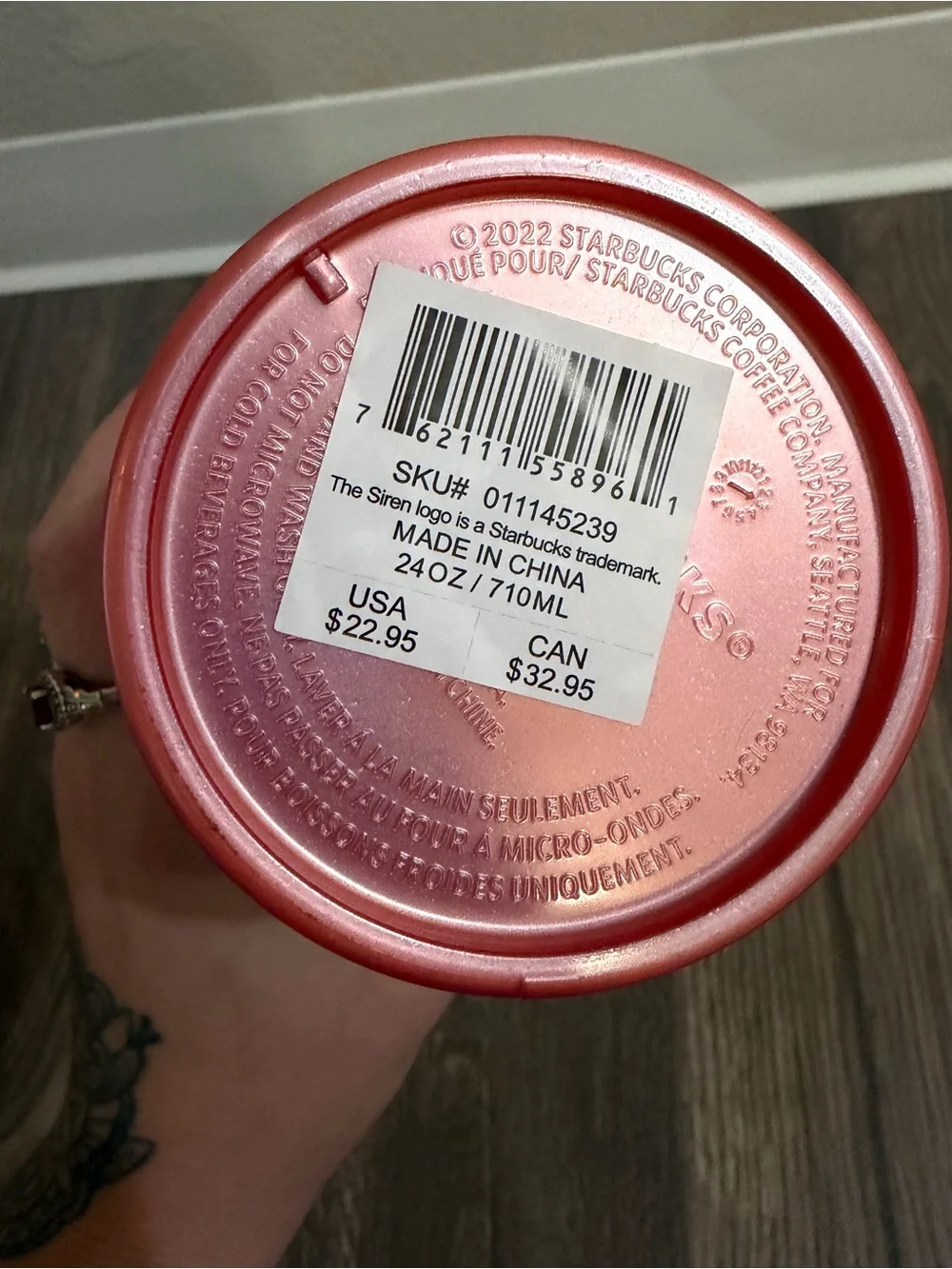 Starbucks Dusty Rose Mermaid Scale Tumbler